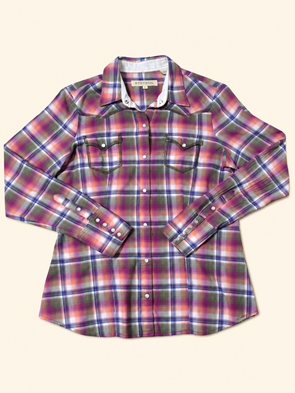 Stetson Colorful Plaid Western Shirt - Women